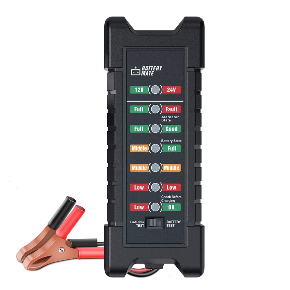 BM410 Car Battery Tester 12V 24V Cranking Charging Circut Test Alternator Vehicle Battery Analyzer Auto Battery Diagnostic Tools