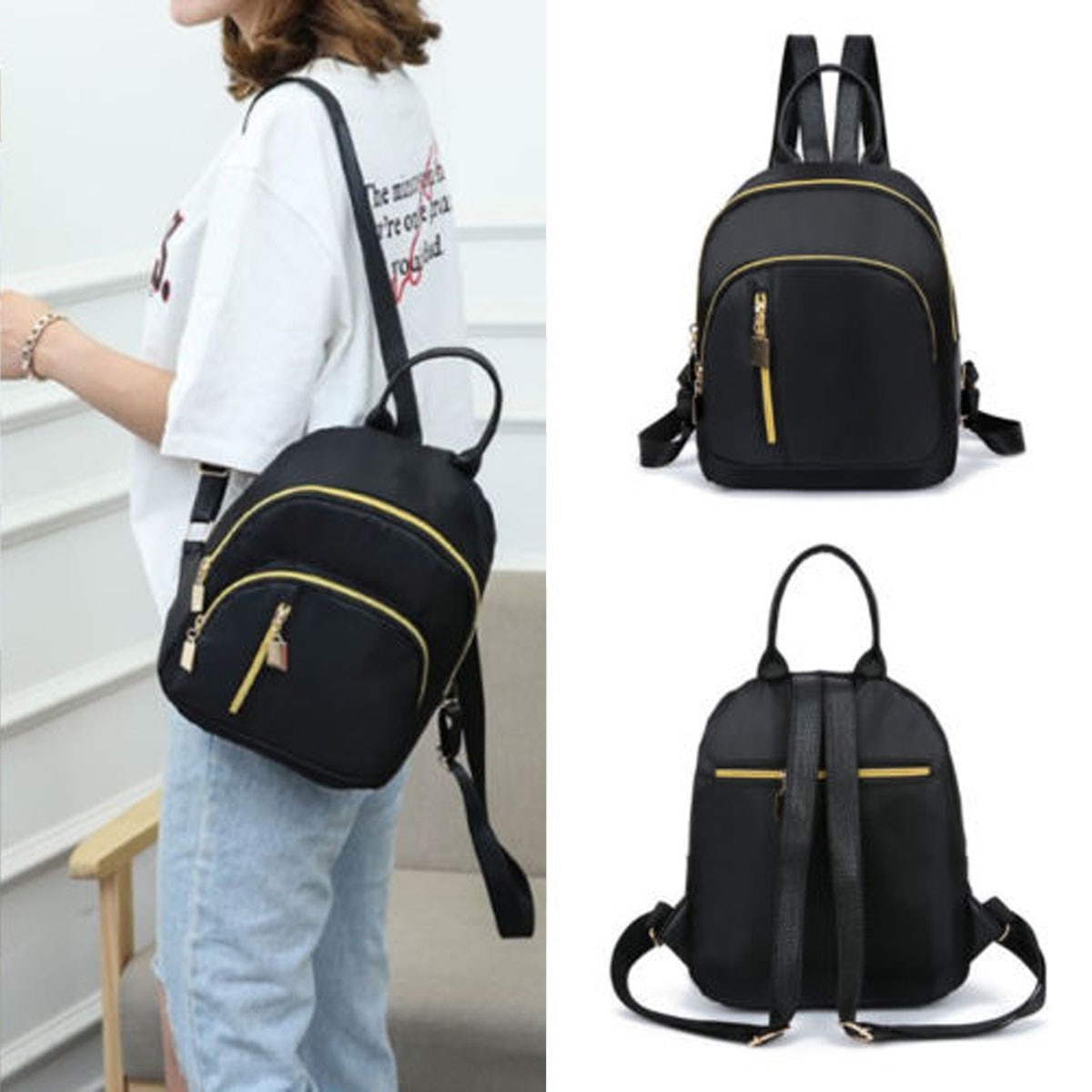 Women Anti-theft Backpack Waterproof Fabric Large Female Shoulder Bag Oxford Large Capacity Simple Style Casual Mochila Travel