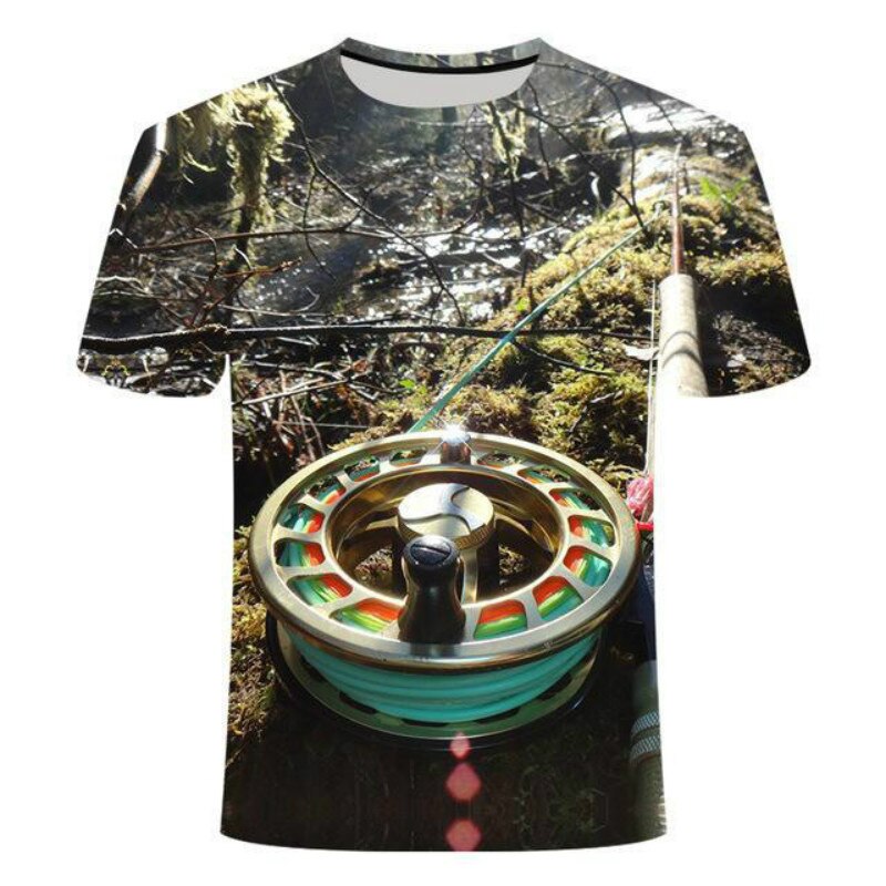 Summer Hot Sell 3D Fishing Men's T-shirt Outdoor Casual Hip Hop T-shirt Creative Harajuku Fashion Trend O Collar Short Sleeve