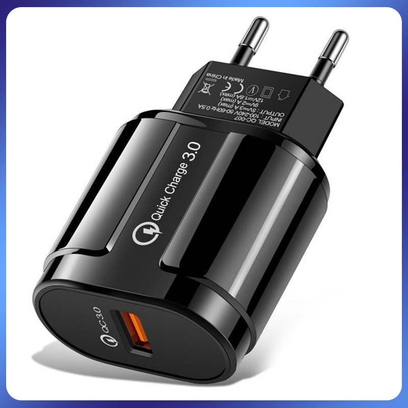 High quality fast Charge 3.0 stable high quality travel home fast charger 18W 3A QC3.0 single port USB mobile charger