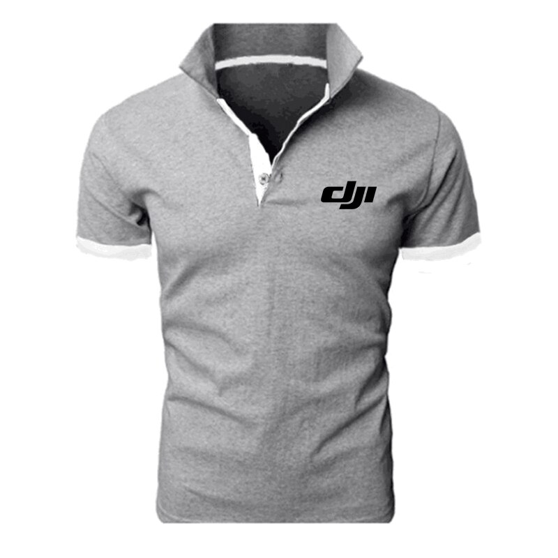 2022 Brand New Men's T-shirt Lapel Casual Short-sleeved Stitching Men T-shirt For Male DJI Print Pullover Top Man T Shirt
