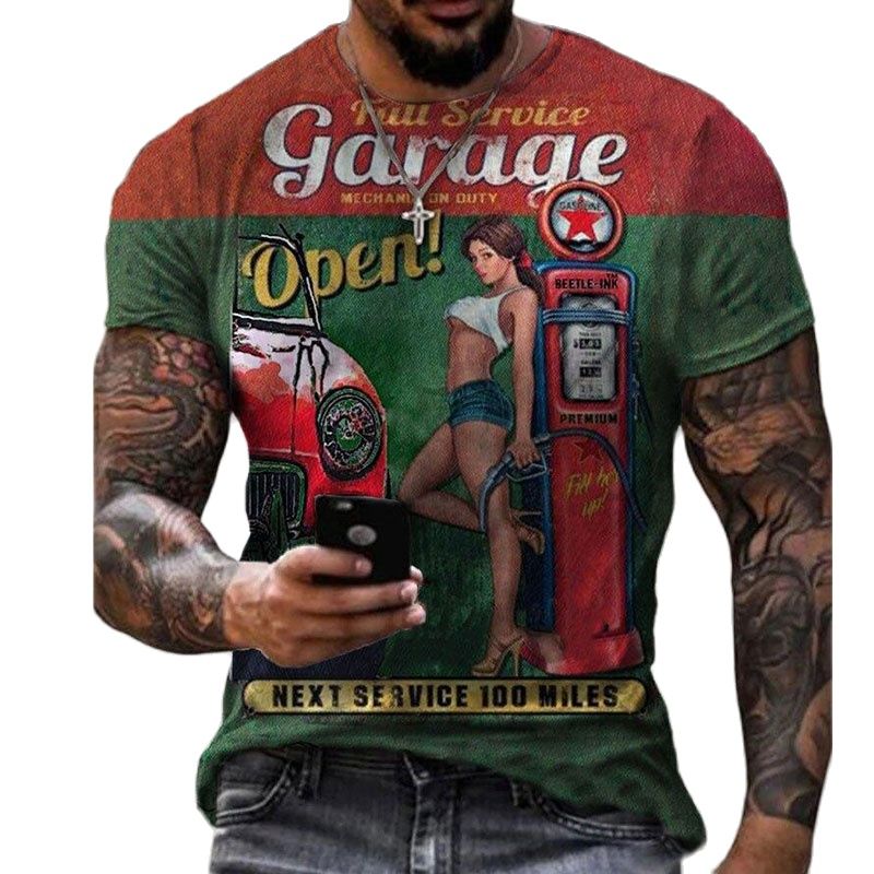 New Men's STPt T-shirt HD 3d Printed Personality Retro Casual Summer Fashion Oversized O-neck Short Sleeve Quick Dry Clothing6XL