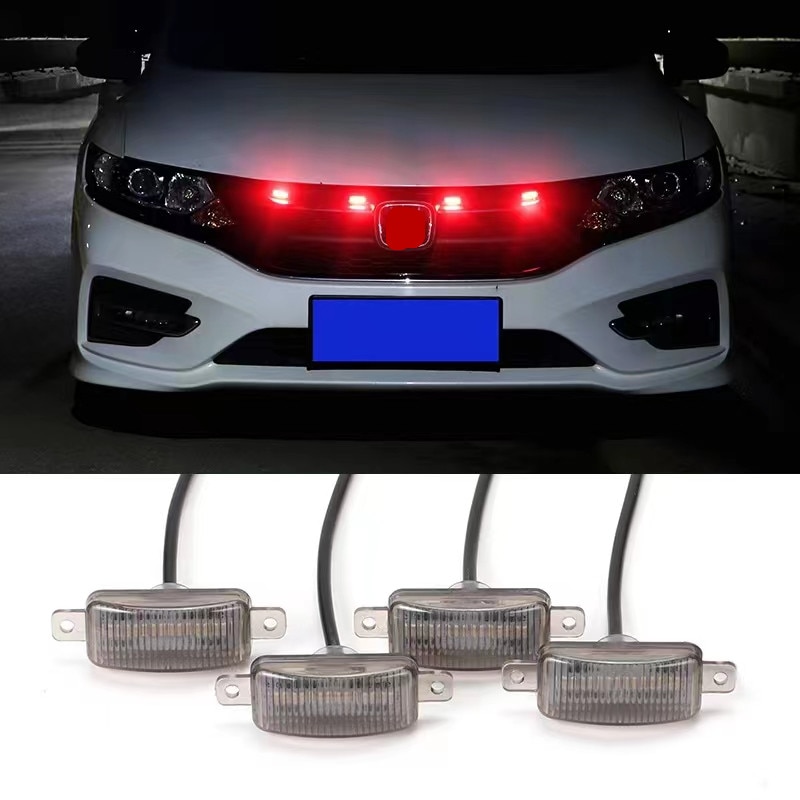 LED Car Grille Lights with APP Control,DIY RGB Grille Atmosphere Light Kit Replacement for Car Pickup Truck SUV 12V Decorative