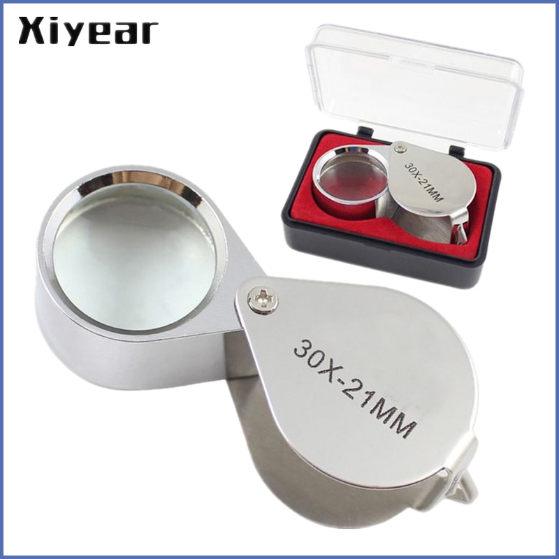 10x-30x Jewelry Diamond Jewelry Loupe Magnifier Tool Eye Magnifier Magnifying Glass Equipments Triplet Jewelers Eye Glass